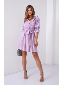 Rochie subtila cu volane la decolteu, lila 30440 - Magazin online - Boutique